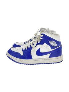 NIKE◆AIR JORDAN 1 MID/エア ジョーダン 1 ミッド/23cm/ブルー/BQ6472-104