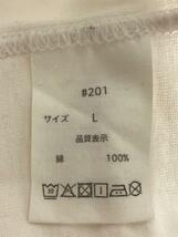 FIT FOR◆Tシャツ/L/コットン/WHT/無地/#201_画像4