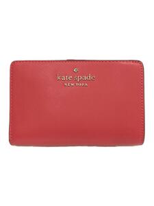 kate spade new york◆2つ折り財布/レザー/PNK/無地/レディース/S362