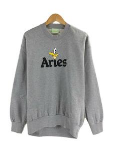 ARIES◆AYE DUCK SWEATSHIRT/スウェット/L/コットン/GRY/STAR20006