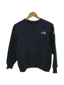 THE NORTH FACE◆SQUARE LOGO CREW_スクエアロゴクルー/M/コットン/BLK/無地