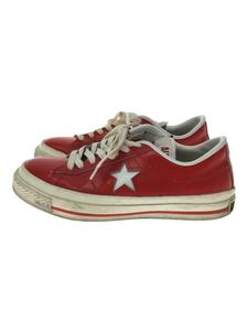 CONVERSE◆ローカットスニーカー/-/RED/レザー/ONE STAR J