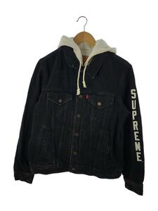 Supreme◆×Levis/Fleece Hood Trucker Jacket/Gジャン/M/コットン/BLK