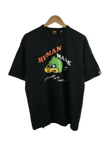 HUMAN MADE◆Tシャツ/-/コットン/BLK/プリント