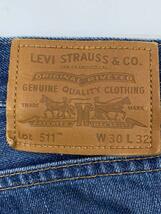 Levi’s◆511/BIG E/デニムストレートパンツ/30/コットン/IDG/PC9-04511-2301/復刻_画像7