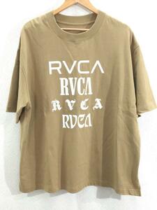 RVCA◆Tシャツ/L/コットン/KHK/プリント