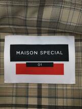 MAISON SPECIAL◆MAISON SPECIAL/長袖シャツ/0/ポリエステル/GRY/チェック/11212311307_画像3