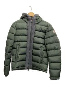 MONCLER◆ダウンジャケット/0/ナイロン/KHK/無地/132-091-41311-45