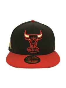 NEW ERA◆BULLS/WINDYCITY/キャップ/FREE/コットン/BLK/メンズ