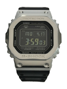 CASIO◆ソーラー腕時計_G-SHOCK/デジタル/セラミック/BLK/BLK/SS