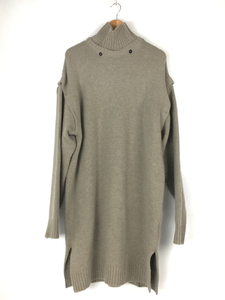 YOKE◆19AW/DETACHABLE FOLD UP SHARE KNIT/セーター(厚手)/S/ウール/ベージュ