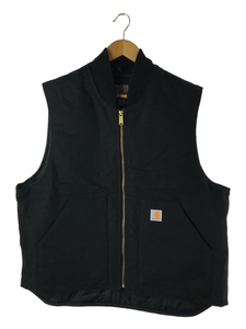 Carhartt◆DUCK VEST/ベスト/XL/コットン/BLK/無地/V01-BLK