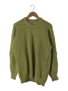 CLANE◆セーター(厚手)/1/コットン/イエロー/10106-2022/21SS LACE BULKY KNIT