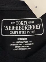 NEIGHBORHOOD◆プリントTシャツ/M/コットン/BLK_画像3