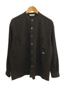 HERRINGBONE covered shirts/長袖シャツ/2/ポリエステル/BRW/amn-SH-010