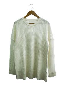 RESOUND CLOTHING◆WEAVING STITCH LOOSE SWEATER/2/アクリル/WHT/RC14-K-002