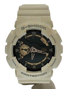 CASIO◆クォーツ腕時計・G-SHOCK/デジアナ/ラバー/WHT/BLK