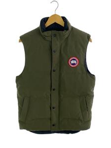 CANADA GOOSE◆GARSON VEST/ダウンベスト/S/ポリエステル/カーキ/胸辺りに汚れ有/4151M