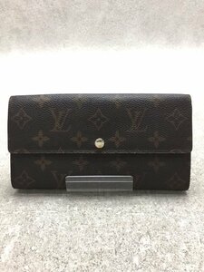 LOUIS VUITTON◆1)ポルト・フォイユ・サラ_モノグラム・キャンバス_BRW/PVC/BRW/レディース/状態考慮