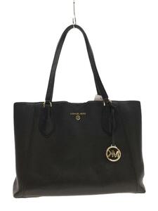 MICHAEL KORS◆トートバッグ/レザー/BLK/無地/30H9GM5T2L