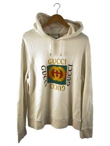 GUCCI◆グッチ/パーカー/コットン/アイボリー/454585-X5J57