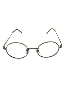 白山眼鏡店◆メガネ/ラウンド/チタン/GLD/メンズ/フレームのみ、レンズなし