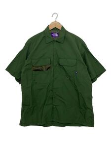 THE NORTH FACE PURPLE LABEL◆Lounge Field H/S Shirt/半袖シャツ/M/ナイロン/GRN/無地/NT3116N