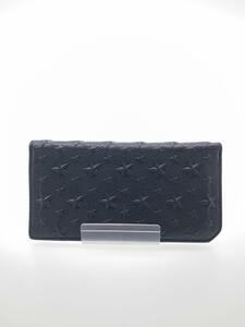 JIMMY CHOO◆長財布/レザー/BLK/メンズ