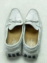 LOUIS VUITTON◆ローファー/UK7.5/WHT/レザー/455866/ドライビングシューズ/モノグラム_画像3