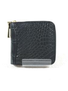 Falchi NEW YORK◆2つ折り財布/レザー/BLK/レディース