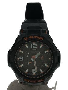 CASIO◆ソーラー腕時計・G-SHOCK/アナログ/BLK