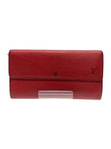 LOUIS VUITTON◆ポシェット・ポルト・モネ・クレディ_エピ_RED/レザー/RED/レディース