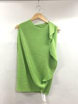 me ISSEY MIYAKE◆23SS FIN KNIT PLEATS/ノースリーブカットソー/ポリエステル/GRN/MI31KK521/FINE_画像1