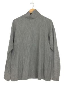 Kiit◆W / C RIPPLE TURTLE NECK TOPS/長袖Tシャツ/2/コットン/グレー/タートル