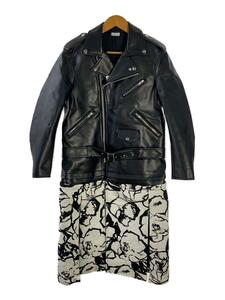 COMME des GARCONS HOMME PLUS* double rider's jacket /S/ fake leather /BLK/PI-J034