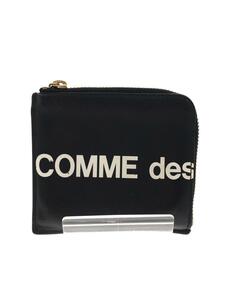 COMME des GARCONS◆財布/レザー/BLK/プリント/メンズ