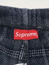 Supreme◆19SS/Plaid Velour Short/S/コットン/GRY/チェック_画像4