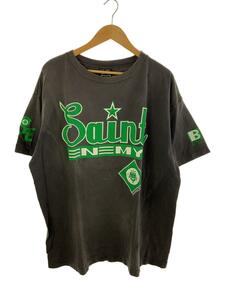 SAINT MICHAEL◆SS TEE/SAINT ENEMY/Tシャツ/XXL/コットン/BLK/SM-S22-0000-012