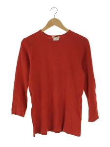 COMME des GARCONS◆長袖Tシャツ/-/コットン/RED/無地