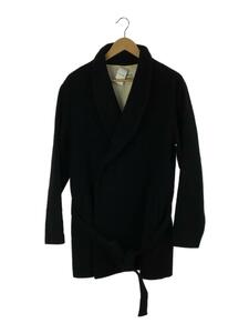 roundabout◆コート/2/ウール/BLK/12AW11R1/襟ぐり汚れ/毛羽立ち/左脇にシミ有り