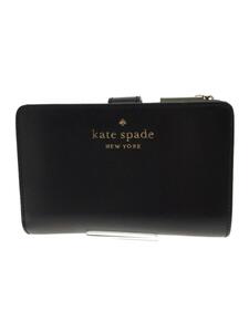 kate spade new york◆ステイシーミディアムウォレット/レザー/ブラック/レディース/wlr00128/状態考慮