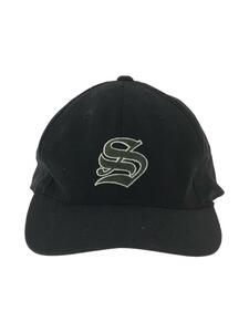 STUSSY◆キャップ/M/コットン/BLK/メンズ