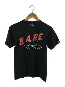 A BATHING APE◆Tシャツ/S/コットン/BLK/無地