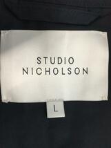 STUDIO NICHOLSON◆キルティングベスト/L/コットン/BLK/無地/SNM-770_画像3