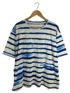 Porter Classic◆Tシャツ/XL/コットン/WHT/ボーダー/PC-006-223/ARTIST BORDER T-shirts