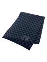 LOUIS VUITTON◆エシャルプ・プティダミエ_ダミエ・エベヌ_BLK/ウール/BLK/チェック/メンズ_画像1