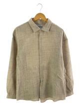 YAECA◆19AW COMFORT SHIRT EXTRA WIDE 長袖シャツ L ウール BEG 19157_画像1