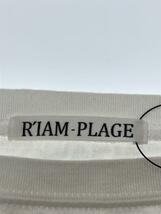 R’IAM-PLAGE◆FEMININE LONG Tシャツ/2020SS/FREE/コットン/WHT/無地_画像3