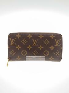 LOUIS VUITTON◆2)ジッピー・ウォレット_モノグラム・キャンバス_BRW_フューシャ/PVC/BRW/レディース