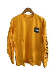 THE NORTH FACE◆L/S SLEEVE GRAPHIC TEE_ロングスリーブスリーブグラフィックティー/L/コットン/YLW